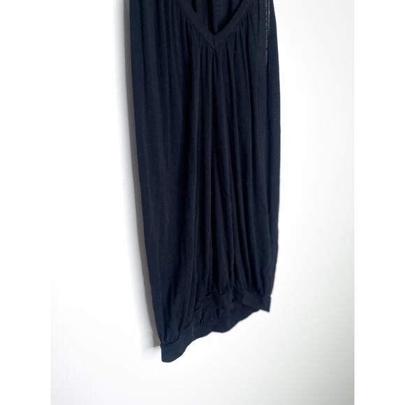 Club Monaco Black Bubble Tank Top XS Sleeveless V Neck Minimalist - Picture 3 of 6